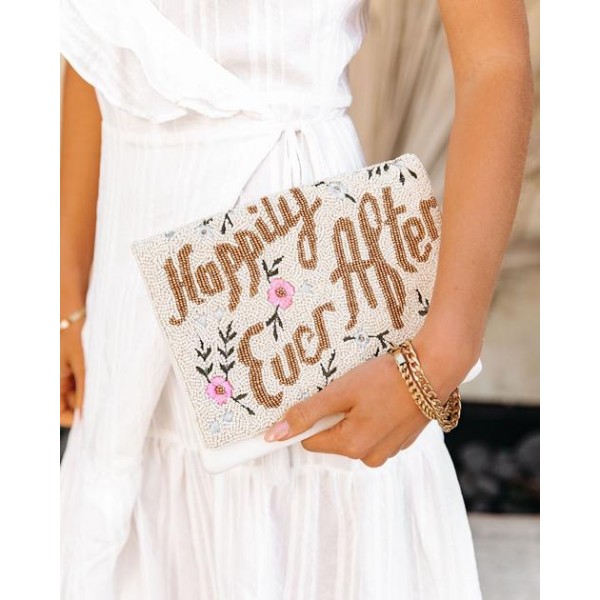 Happily Ever After Handmade Beaded Crossbody Clutch