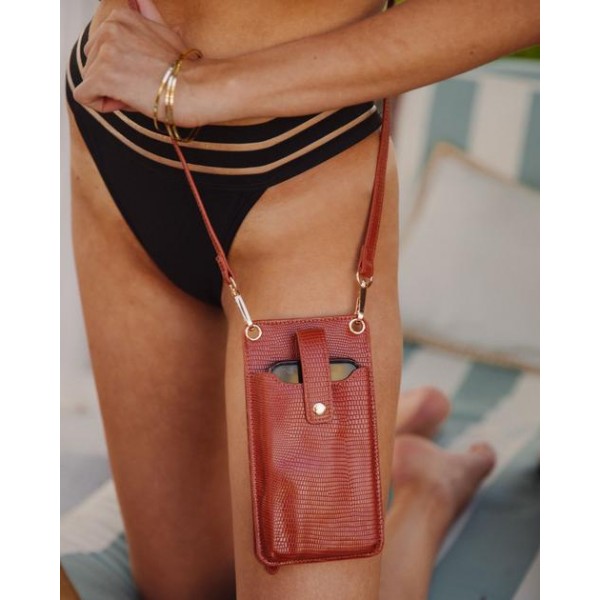 Dusk Phone + Cardholder Crossbody Bag - Tan